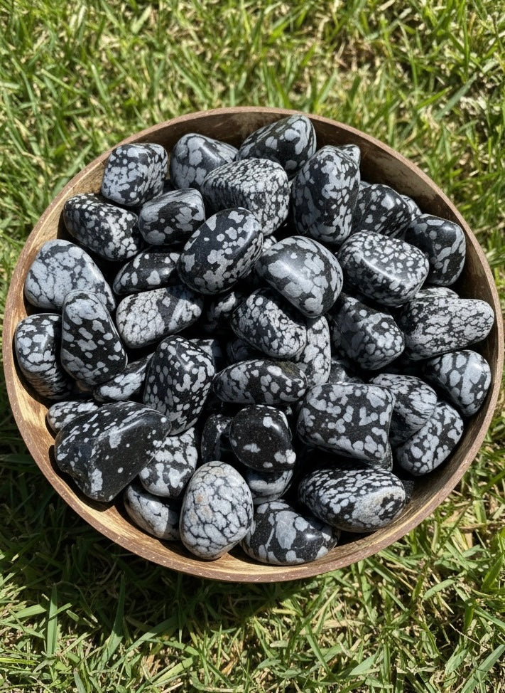 Obsidiana Nevada (Copo de Nieve): Equilibrio y Pureza