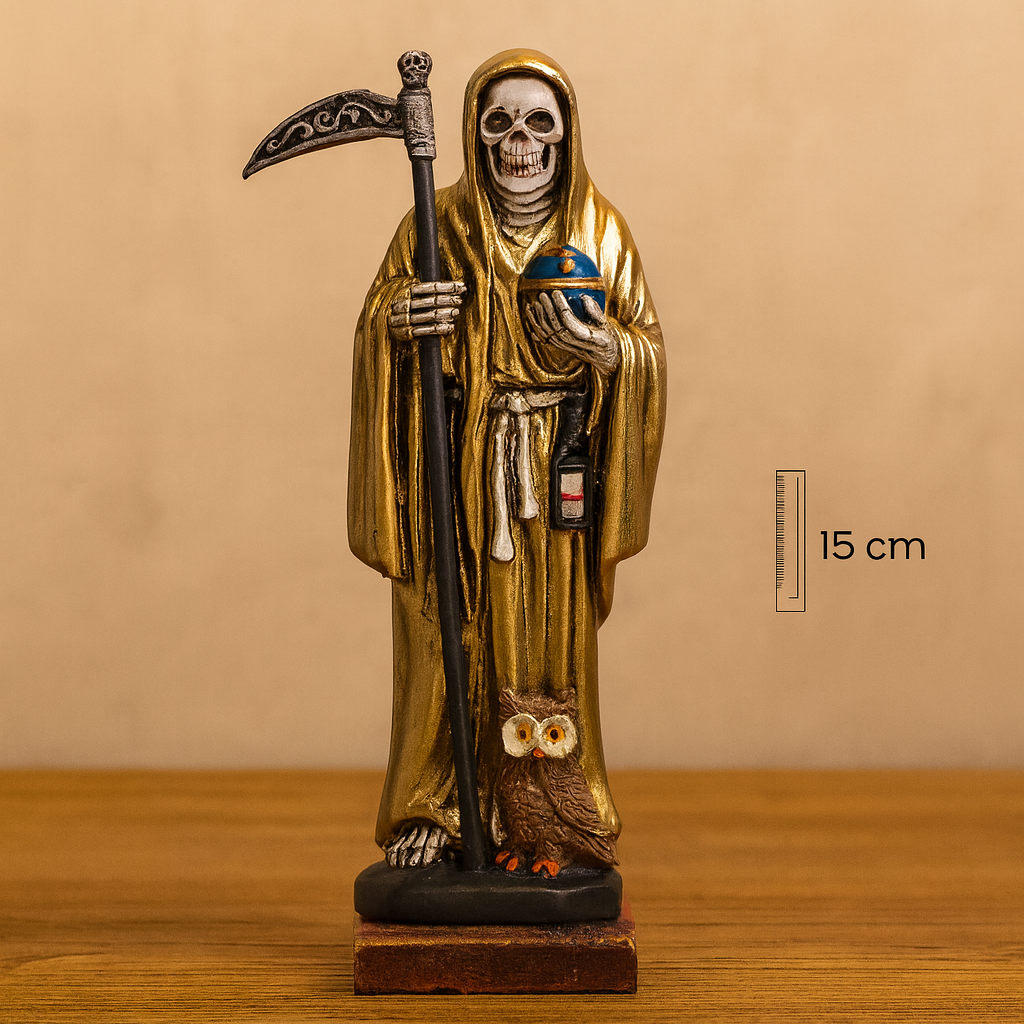 SANTA MUERTE 15 CM DORADA