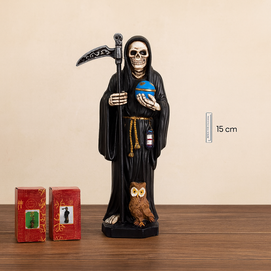 SANTA MUERTE 15 CM NEGRO